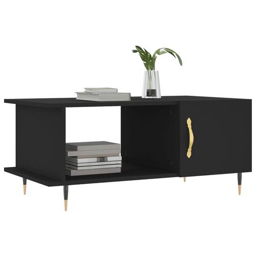 Sofabord 90x50x40 cm konstrueret træ sort