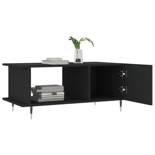 Sofabord 90x50x40 cm konstrueret træ sort