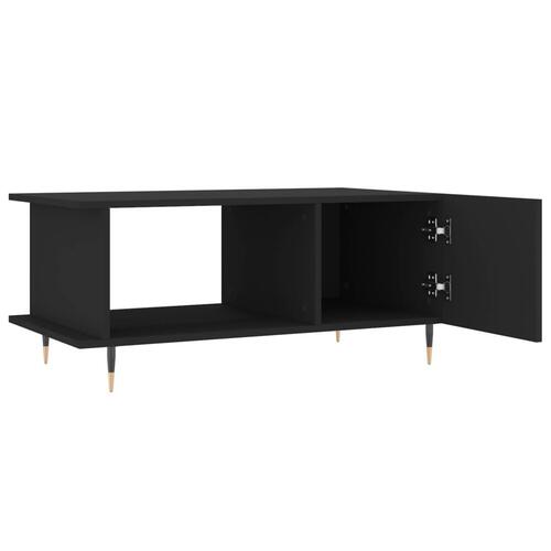 Sofabord 90x50x40 cm konstrueret træ sort