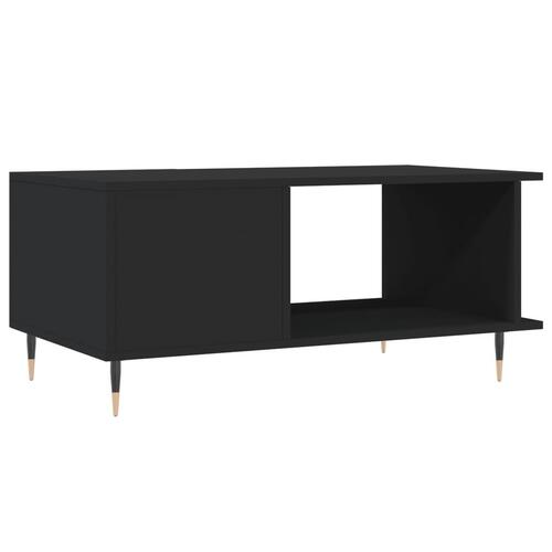 Sofabord 90x50x40 cm konstrueret træ sort