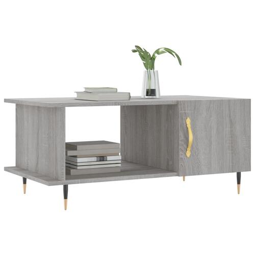 Sofabord 90x50x40 cm konstrueret træ grå sonoma-eg