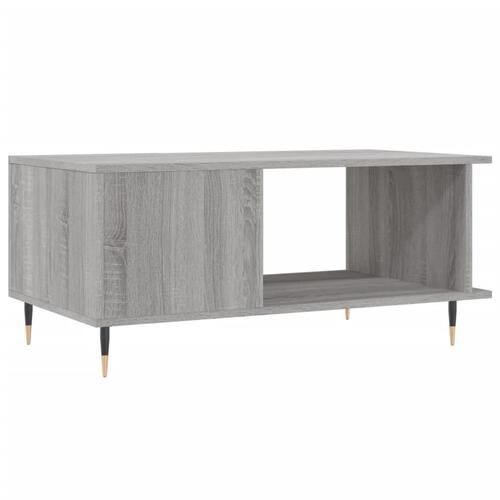 Sofabord 90x50x40 cm konstrueret træ grå sonoma-eg