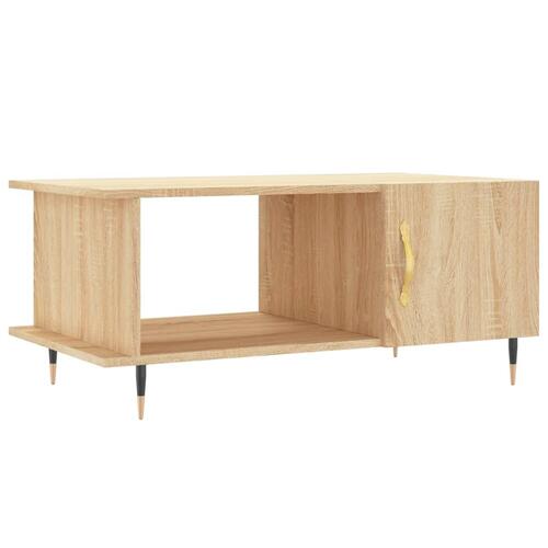 Sofabord 90x50x40 cm konstrueret træ sonoma-eg
