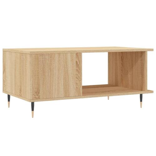 Sofabord 90x50x40 cm konstrueret træ sonoma-eg
