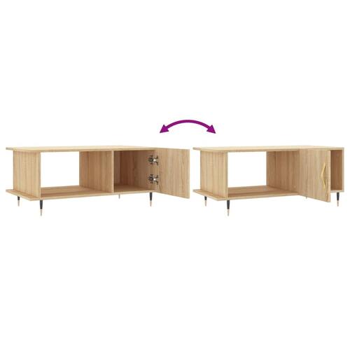 Sofabord 90x50x40 cm konstrueret træ sonoma-eg