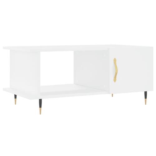 Sofabord 90x50x40 cm konstrueret træ hvid