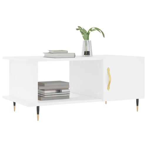 Sofabord 90x50x40 cm konstrueret træ hvid
