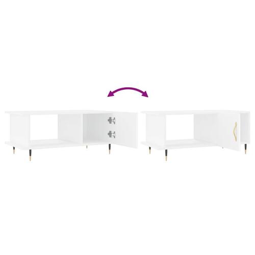 Sofabord 90x50x40 cm konstrueret træ hvid