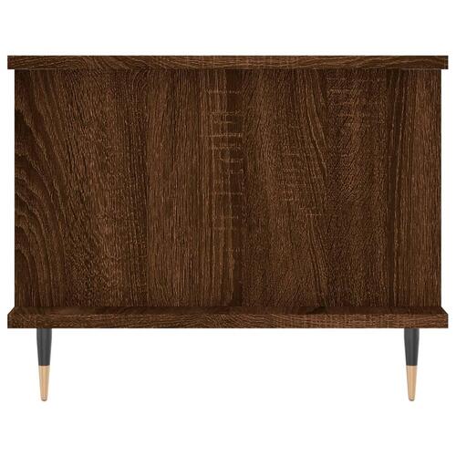 Sofabord 90x50x40 cm konstrueret træ brun egetræsfarve