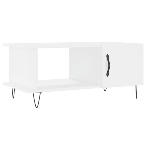 Sofabord 90x50x40 cm konstrueret træ hvid
