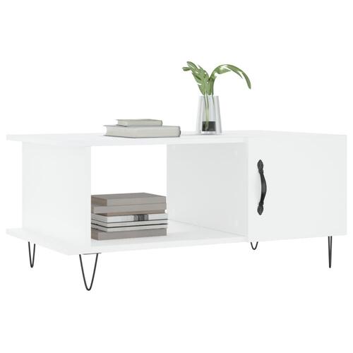 Sofabord 90x50x40 cm konstrueret træ hvid