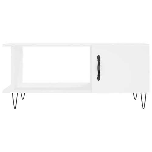 Sofabord 90x50x40 cm konstrueret træ hvid