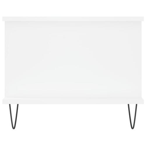 Sofabord 90x50x40 cm konstrueret træ hvid
