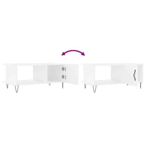 Sofabord 90x50x40 cm konstrueret træ hvid