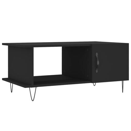 Sofabord 90x50x40 cm konstrueret træ sort