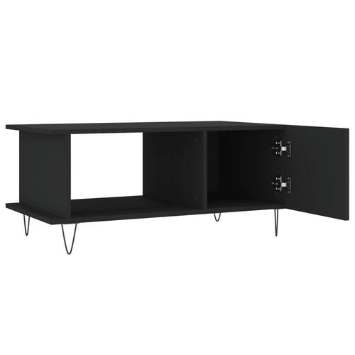 Sofabord 90x50x40 cm konstrueret træ sort