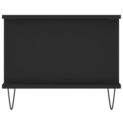 Sofabord 90x50x40 cm konstrueret træ sort