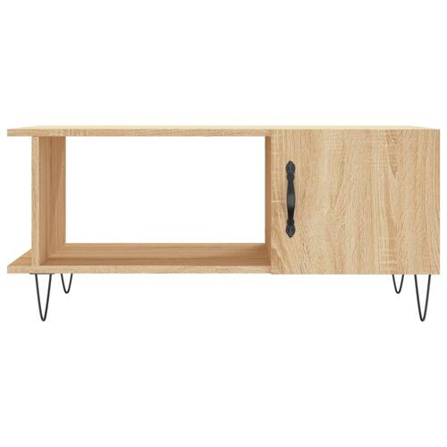 Sofabord 90x50x40 cm konstrueret træ sonoma-eg