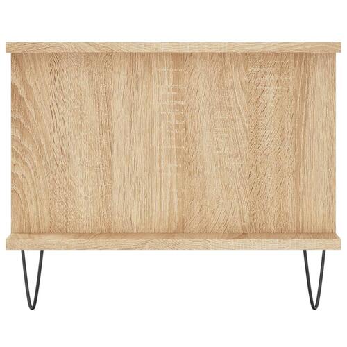 Sofabord 90x50x40 cm konstrueret træ sonoma-eg