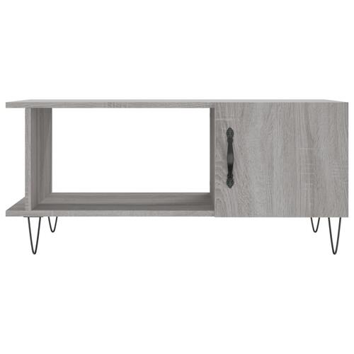 Sofabord 90x50x40 cm konstrueret træ grå sonoma-eg