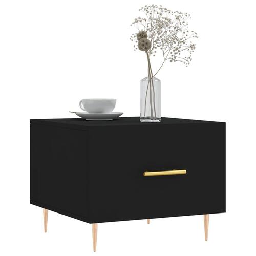 Sofabord 50x50x40 cm konstrueret træ sort