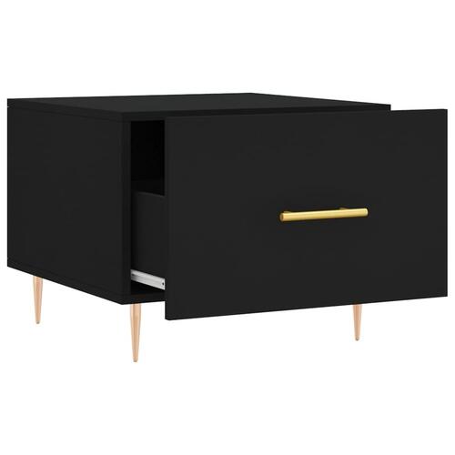 Sofabord 50x50x40 cm konstrueret træ sort