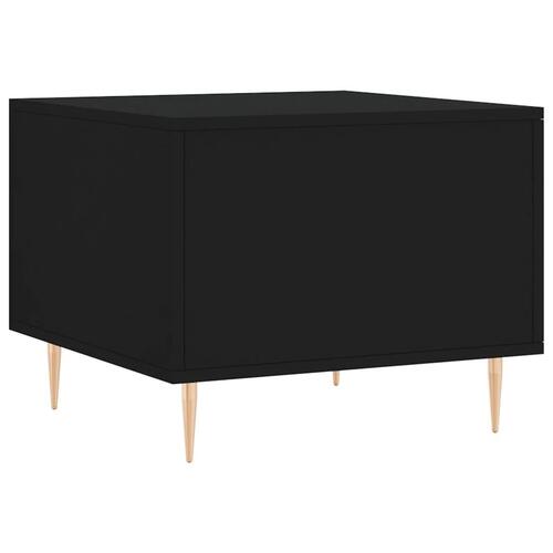 Sofabord 50x50x40 cm konstrueret træ sort