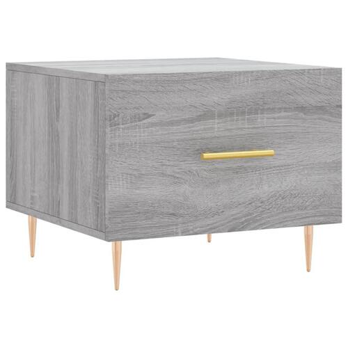 Sofabord 50x50x40 cm konstrueret træ grå sonoma-eg