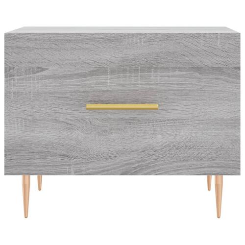 Sofabord 50x50x40 cm konstrueret træ grå sonoma-eg