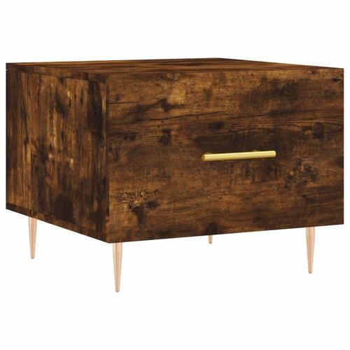 Sofabord 50x50x40 cm konstrueret træ røget egetræsfarve