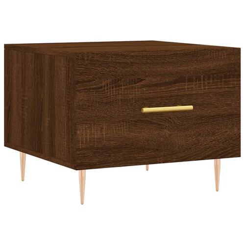 Sofabord 50x50x40 cm konstrueret træ brun egetræsfarve