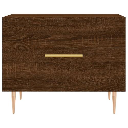 Sofabord 50x50x40 cm konstrueret træ brun egetræsfarve