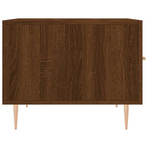 Sofabord 50x50x40 cm konstrueret træ brun egetræsfarve
