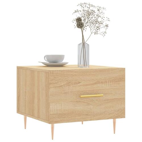 Sofabord 50x50x40 cm konstrueret træ sonoma egetræsfarve