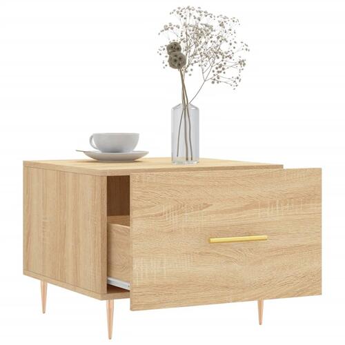 Sofabord 50x50x40 cm konstrueret træ sonoma egetræsfarve