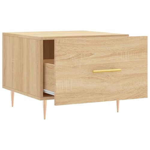 Sofabord 50x50x40 cm konstrueret træ sonoma egetræsfarve