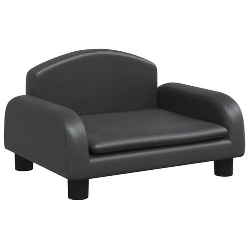 Sofa til børn 50x40x30 cm kunstlæder sort