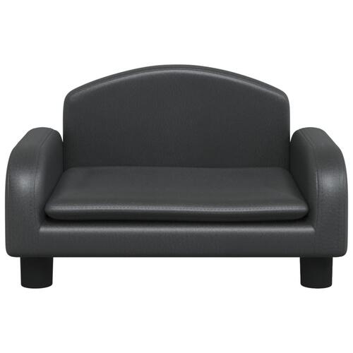 Sofa til børn 50x40x30 cm kunstlæder sort
