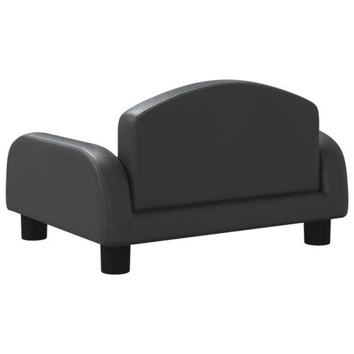 Sofa til børn 50x40x30 cm kunstlæder sort