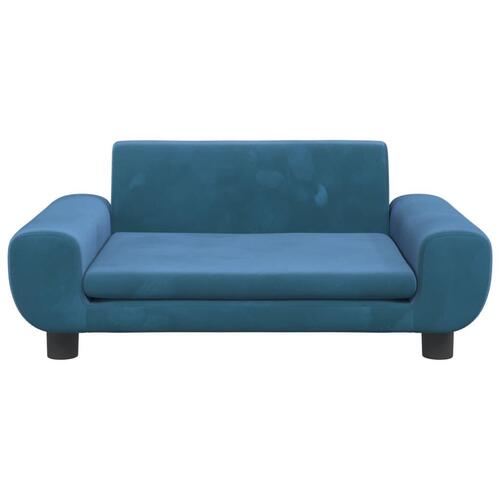 Sofa til børn 70x45x33 cm velour blå