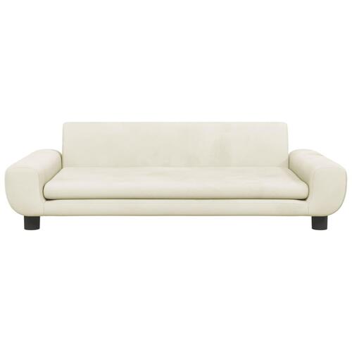 Sofa til børn 100x54x33 cm velour cremefarvet