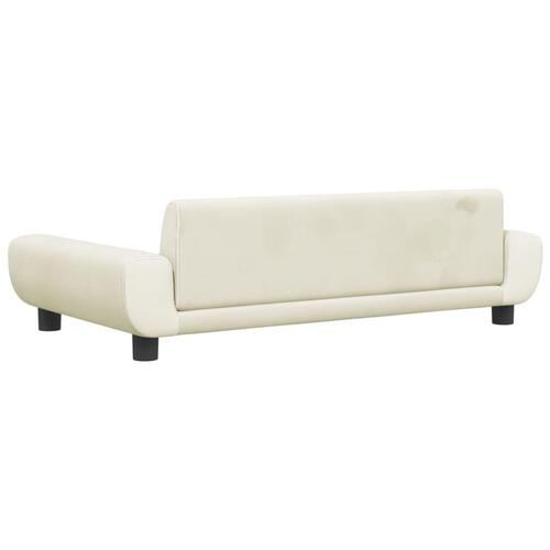 Sofa til børn 100x54x33 cm velour cremefarvet