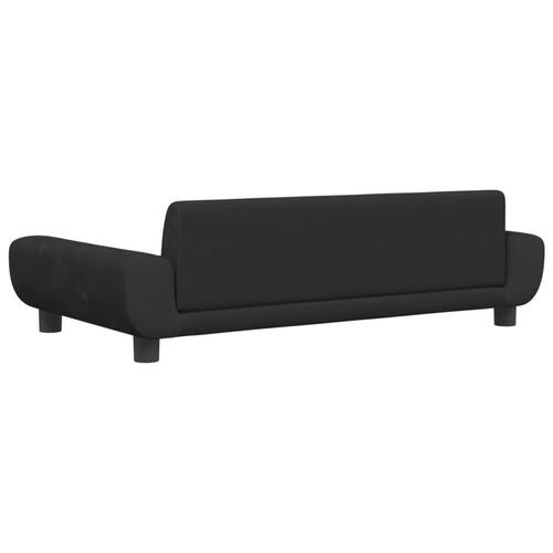 Sofa til børn 100x54x33 cm velour sort