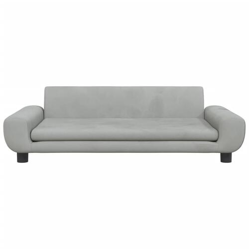Sofa til børn 100x54x33 cm velour lysegrå