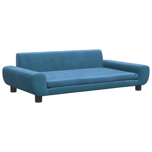 Sofa til børn 100x54x33 cm velour blå