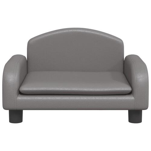 Sofa til børn 50x40x30 cm kunstlæder grå