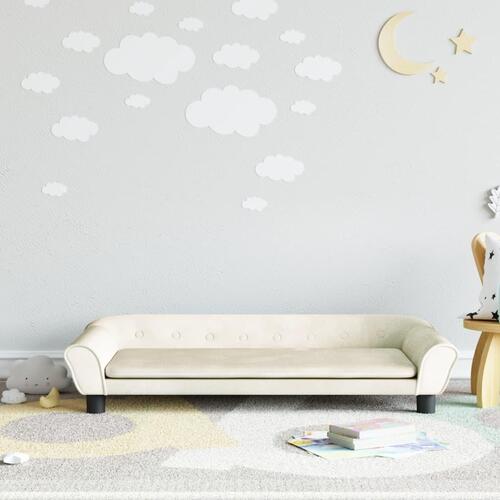 Sofa til børn 100x50x26 cm velour cremefarvet