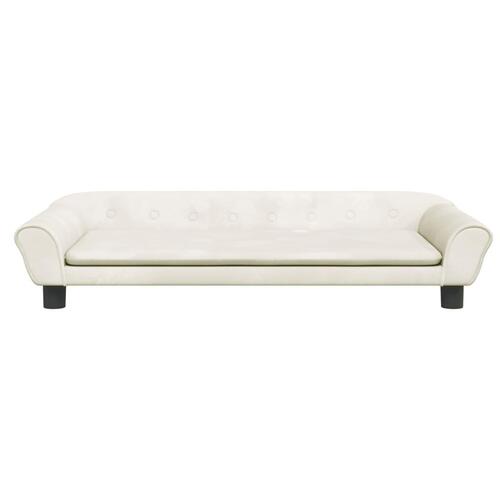 Sofa til børn 100x50x26 cm velour cremefarvet