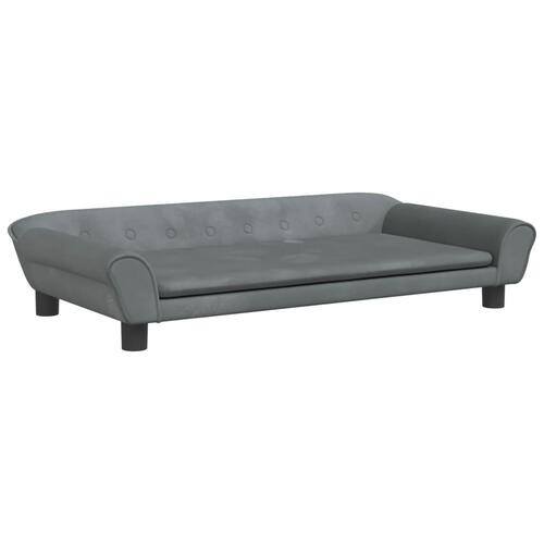 Sofa til børn 100x50x26 cm velour mørkegrå