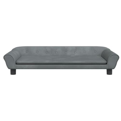 Sofa til børn 100x50x26 cm velour mørkegrå